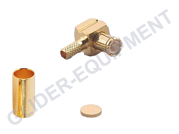 MCX male crimp coax connector right angle RG174 [CX-3012]